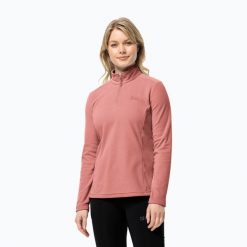 Bluza trekkingowa damska Jack Wolfskin Taunus Hz. Czerwone bluzy damskie Jack Wolfskin, bez wzorów, bez kaptura. Za 199.99 zł.