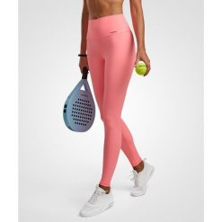 Legginsy do tenisa/padel damskie Smart z kieszenią na piłki. Brązowe legginsy damskie NORDICDOTS, xs, bez wzorów, z elastanu, tenisowe. Za 365.00 zł.
