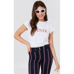 NA-KD T-shirt Lover - White. Białe t-shirty damskie NA-KD, z nadrukiem. W wyprzedaży za 36.48 zł.