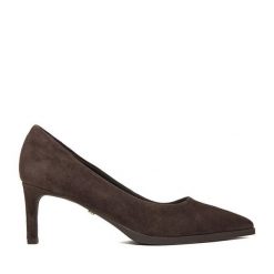 Szpilki GINO ROSSI. Brązowe szpilki damskie Gino Rossi, bez wzorów, bez obcasa, bez zapięcia. Za 349.99 zł.