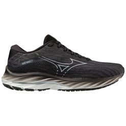 Buty do biegania damskie Mizuno Wave Rider 27 W. Czarne obuwie sportowe damskie Mizuno, bez wzorów, z materiału, do biegania, mizuno wave. Za 639.00 zł.