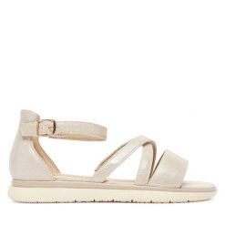 Sandały Tamaris. Brązowe sandały damskie Tamaris, bez wzorów, bez obcasa, na płaskiej podeszwie, bez zapięcia. Za 249.99 zł.