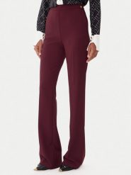 Elisabetta Franchi Spodnie materiałowe PA-030-46E2-V250 Bordowy Regular Fit. Czerwone spodnie materiałowe damskie Elisabetta Franchi, bez wzorów, z materiału. Za 919.99 zł.