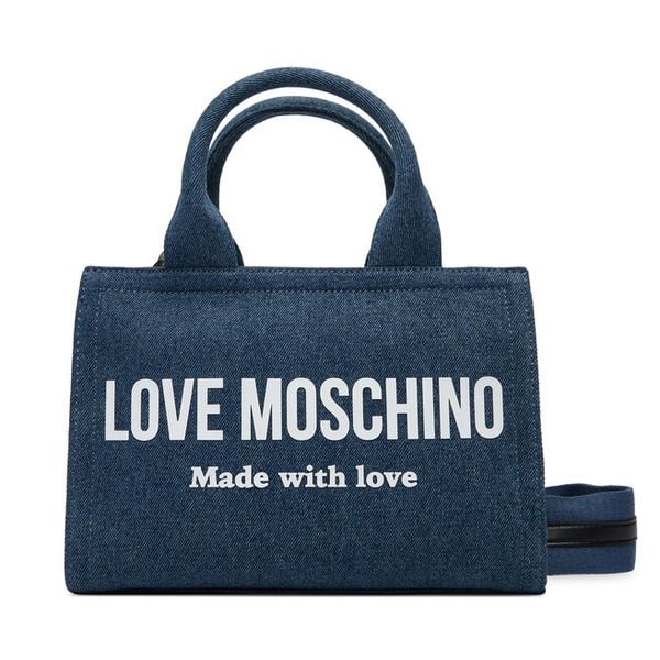 Torebka LOVE MOSCHINO. Niebieskie torebki do ręki damskie Love Moschino, bez wzorów, klasyczne, bez dodatków. Za 504.99 zł.
