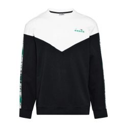 Bluza męska DIADORA SWEATSHIRT CREW 5PALLE OFFSIDE V. Czarne bluzy męskie Diadora, m, bez wzorów, z bawełny, bez kaptura. Za 99.99 zł.