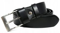 Pasek męski Rovicky [D] PRS-08-BGE czarny. Czarne paski damskie ROVICKY, bez wzorów, ze skóry, klasyczne. Za 50.00 zł.