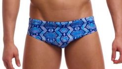 Kąpielówki męskie Funky Trunks Blue Viper - slipy. Niebieskie kąpielówki męskie FUNKY TRUNKS, m, bez wzorów, z elastanu, do pływania. Za 139.00 zł.