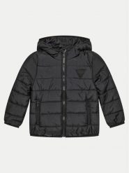 Guess Kurtka puchowa H4BT03 WCFM0 Czarny Regular Fit. Czarne kurtki i płaszcze dla dziewczynek Guess, z aplikacjami, z puchu, bez kaptura. Za 239.99 zł.