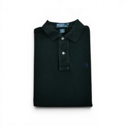 Polo Ralph Lauren koszulka męska z krótkim rękawem. Czarne koszulki polo męskie Ralph Lauren, l, bez wzorów, z materiału, eleganckie, bez ramiączek. Za 127.76 zł.
