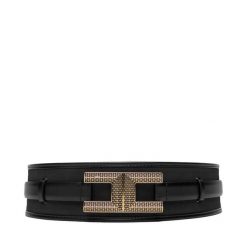 Pasek Damski Elisabetta Franchi. Czarne paski damskie Elisabetta Franchi, bez wzorów. Za 869.99 zł.