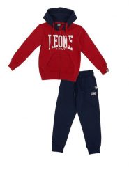 Bluza z kaptur na co dzień na siłownię. Czerwone bluzy sportowe męskie LEONE 1947 APPAREL, bez wzorów, z dresówki, bez kaptura, na fitness i siłownię. Za 84.16 zł.