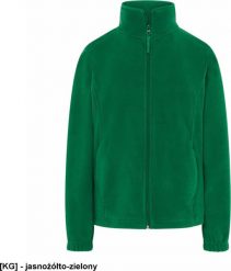 JHK FLRL300 - Bluza polarowa damska, taliowana, z suwakiem i dwoma zapinanymi kieszeniami - jasnożółto-zielony XL. Zielone bluzy damskie JHK, xl, bez wzorów, z polaru, bez kaptura. Za 58.74 zł.