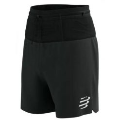Spodenki do biegania męskie Compressport Trail Racing 2-in-1 Short. Czarne krótkie spodenki sportowe męskie Compressport, l, bez wzorów, do biegania. Za 429.99 zł.