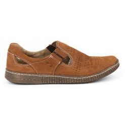 KOMODO Buty męskie wsuwane 864 rude wielokolorowe. Brązowe półbuty na co dzień męskie na jesień, z jeansu, wakacyjne, bez zapięcia. Za 367.89 zł.