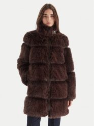 Patrizia Pepe Futro 2O0175 E077 B857 Brązowy Regular Fit. Brązowe płaszcze damskie Patrizia Pepe, bez wzorów, z futra, bez kaptura. Za 2,469.00 zł.
