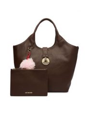 LOVE MOSCHINO Torebka JC4238PP0PKI0313 Brązowy ciemny. Brązowe torebki do ręki damskie Love Moschino, bez wzorów, ze skóry, bez dodatków. Za 1,119.00 zł.