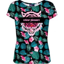 Colour Pleasure Koszulka damska CP-034 259 różowo-zielona r. XS/S. Bluzki damskie marki Colour Pleasure. Za 70.35 zł.