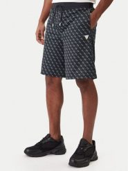 Guess Szorty sportowe Z4YD03 K7122 Czarny Regular Fit. Czarne krótkie spodenki sportowe męskie Guess, m, z aplikacjami, z bawełny. Za 289.99 zł.