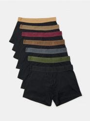 Bawełniane bokserki 7 pack - czarny. Czarne bokserki męskie Sinsay, l, bez wzorów, z bawełny. Za 59.99 zł.