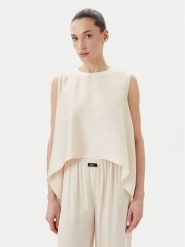 Eleh Bluzka ESS250048 Écru Regular Fit. Bluzki damskie Eleh, xs, bez wzorów, z syntetyku, bez kołnierzyka, bez ramiączek. Za 339.99 zł.