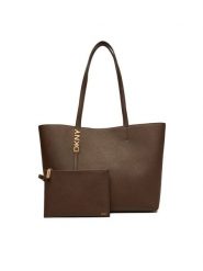 DKNY Torebka R52AKG54 Brązowy. Brązowe torebki do ręki damskie DKNY, bez wzorów, ze skóry, bez dodatków. Za 1,229.00 zł.