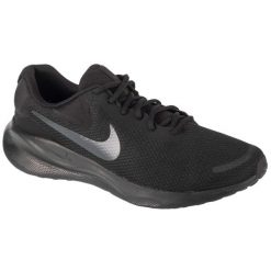 Buty do biegania męskie Nike Revolution 7. Czarne buty sportowe męskie Nike, z materiału, bez zapięcia, do biegania, nike revolution. Za 416.00 zł.