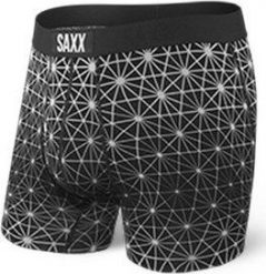 SAXX Bokserki męskie Ultra Boxer Brief Fly Black Geo Ice r. S. Czarne bokserki męskie Saxx, m, bez wzorów. Za 110.49 zł.