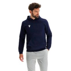 Bluza z kapturem Macron banjo hero. Niebieskie bluzy męskie Macron, xl, bez wzorów, z bawełny, z kapturem. Za 225.50 zł.