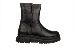 Botki Bayla-161 188 2105 01 Black 161640, Czarny, Skóra naturalna - 39. Czarne botki damskie Bayla, na zimę, z gumy, eleganckie, z okrągłym noskiem, za kostkę, bez obcasa, bez zapięcia. W wyprzedaży za 269.10 zł.