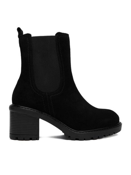 Lasocki Botki CEO-WI16-GAMMA-01 Czarny. Czarne botki damskie Lasocki, ze skóry, bez obcasa, na słupku, bez zapięcia. Za 249.99 zł.