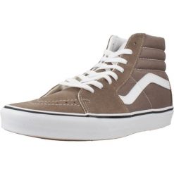 Buty VANS SK8-HI Brązowy. Brązowe trampki męskie Vans, bez wzorów, ze skóry, bez zapięcia. Za 425.73 zł.