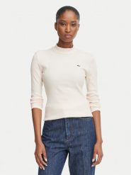 Lacoste Bluzka TF3164 Różowy jasny Slim Fit. Czerwone koszule damskie Lacoste, bez wzorów, z bawełny, bez kołnierzyka, bez ramiączek. Za 409.99 zł.