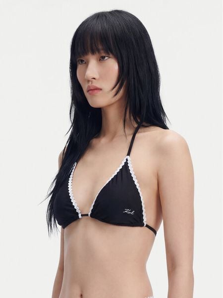 KARL LAGERFELD Góra od bikini B1W46019 Czarny. Czarne bikini damskie KARL LAGERFELD, m, bez wzorów. Za 339.99 zł.