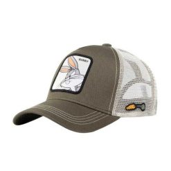 Męska Czapka Z Daszkiem Bugs Bunny Looney Tunes Trucker Cap. Szare czapki i kapelusze męskie CapsLab, bez wzorów, z materiału. Za 189.99 zł.