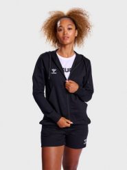 Kurtka dresowa z kapturem damska Hummel Go 2.0. Czarne kurtki damskie Hummel, xs, bez wzorów, z bawełny, z kapturem, na fitness i siłownię. Za 247.00 zł.