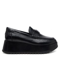 Półbuty MICHAEL Michael Kors. Czarne półbuty damskie MICHAEL Michael Kors, bez wzorów, bez obcasa, na koturnie, bez zapięcia. Za 439.99 zł.