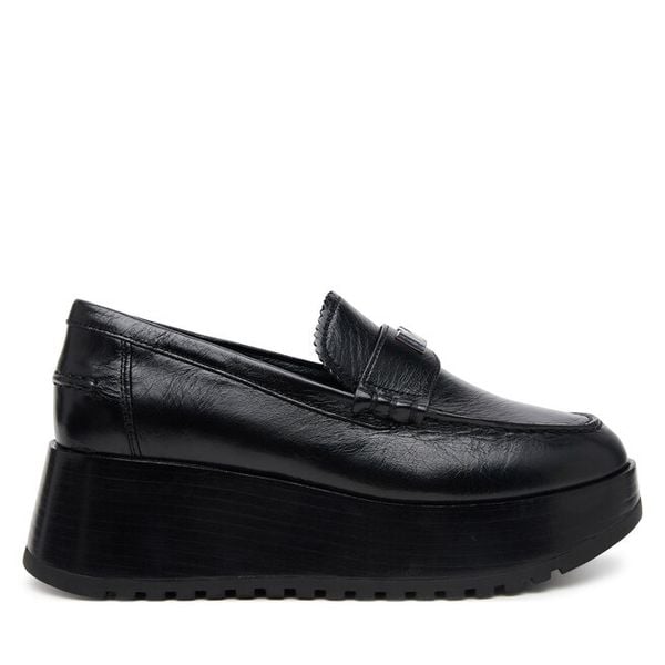 Półbuty MICHAEL Michael Kors. Czarne półbuty damskie MICHAEL Michael Kors, bez wzorów, bez obcasa, na koturnie, bez zapięcia. Za 439.99 zł.