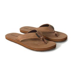 Japonki męskie Rip Curl Revival Leather Open Toe. Brązowe buty sportowe męskie RIPCURL, sportowe. Za 179.00 zł.