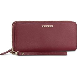 Duży Portfel Damski TWINSET - Zip Around OA7TKC Bordeau 00020. Czerwone portfele damskie Twinset, ze skóry. W wyprzedaży za 419.00 zł.