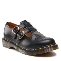 Półbuty Dr. Martens. Czarne półbuty damskie Dr. Martens, bez wzorów, bez obcasa, na płaskiej podeszwie, bez zapięcia. Za 839.99 zł.