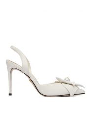 GINO ROSSI Szpilki CEO-ROSE-LT2155-1 Biały. Białe szpilki damskie Gino Rossi, bez wzorów, ze skóry, bez obcasa, bez zapięcia. Za 429.99 zł.