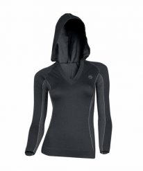 Bluza damska z kapturem Brubeck BALANCE. Czarne bluzy damskie Brubeck, xl, bez wzorów, z dzianiny, z kapturem. Za 69.99 zł.