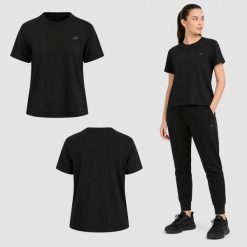 KOSZULKA DAMSKA 4F T-SHIRT SPORTOWY BAWEŁNIANY NA CO DZIEŃ F3310 SS26. Białe koszulki sportowe damskie 4f, uniwersalny, bez wzorów, z bawełny, bez kołnierzyka, bez ramiączek, na fitness i siłownię. Za 49.99 zł.