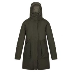 Parka Damska Wodoodporne Yewbank II. Zielone kurtki sportowe damskie Regatta, xl, bez wzorów, bez kaptura, narciarskie. Za 209.99 zł.