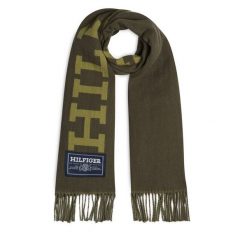 Szalik Tommy Hilfiger. Zielone szaliki męskie Tommy Hilfiger, bez wzorów. Za 459.99 zł.
