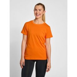 Koszulka damska Hummel Red Heavy. Brązowe t-shirty damskie Hummel, s, bez wzorów, z bawełny, klasyczne, bez kołnierzyka. Za 147.00 zł.