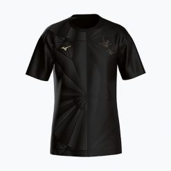Koszulka do biegania męska Mizuno Active DryAeroFlow Graphic. Czarne koszulki sportowe męskie Mizuno, m, bez wzorów, z materiału, bez kołnierzyka, bez ramiączek, do biegania. Za 229.99 zł.