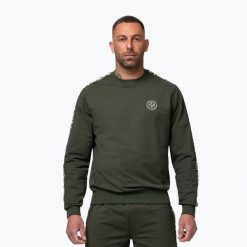 Bluza męska Pitbull Tape Parker Crewneck. Zielone bluzy męskie PITBULL, m, bez wzorów, z bawełny, bez kaptura. Za 209.99 zł.