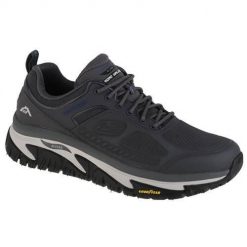 Buty do chodzenia męskie Skechers Arch Fit Road Walker. Szare buty sportowe męskie Skechers, z materiału, bez zapięcia, trekkingowe. Za 549.99 zł.