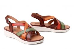 JOSEF SEIBEL 76407 205 602 Sevran 07 grun-multi, sandały damskie. Sandały damskie Josef Seibel, bez wzorów, ze skóry, bez obcasa, bez zapięcia. Za 389.90 zł.